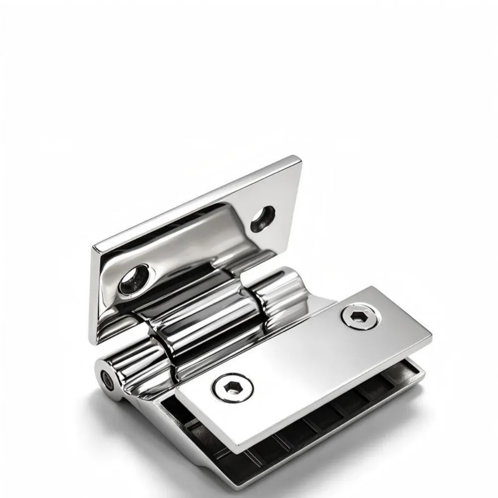 Butterfly Hinge 90 Degree Outside Opening Stainless Steel Glass Clamp Shower Hardware Frameless Glass Repair Fitting Accessory