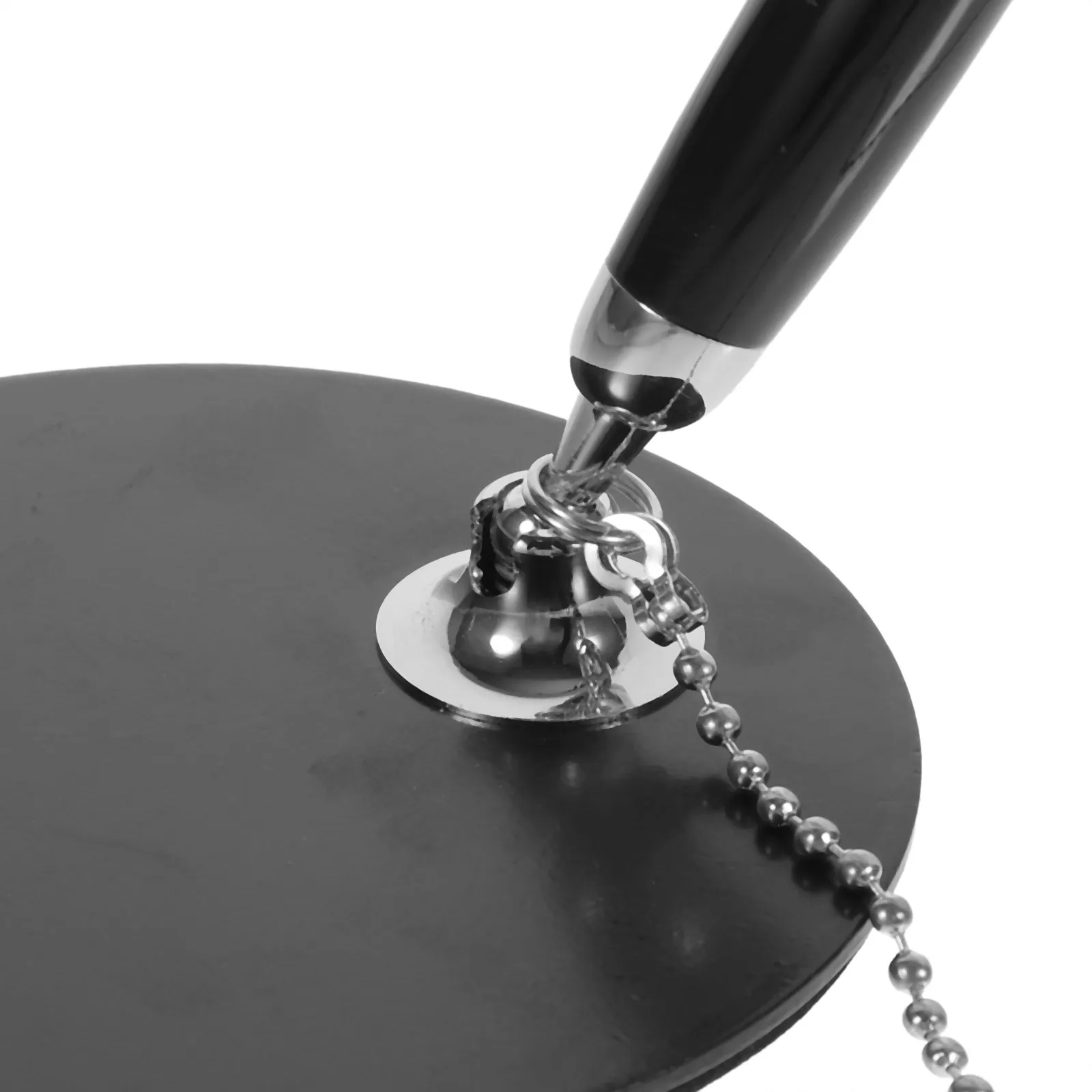

Stainless Steel Desktop Chain Business Signature Multi-Function Writing Pen For Office Hotel Bank Quick-Dry Ink Counter