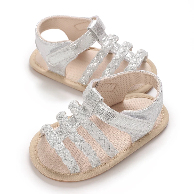 Sandales d'été décontractées et confortables pour bébé fille de 0 à 18 mois, couleur unie, respirantes et légères, à bout ouvert, nouvelle collection