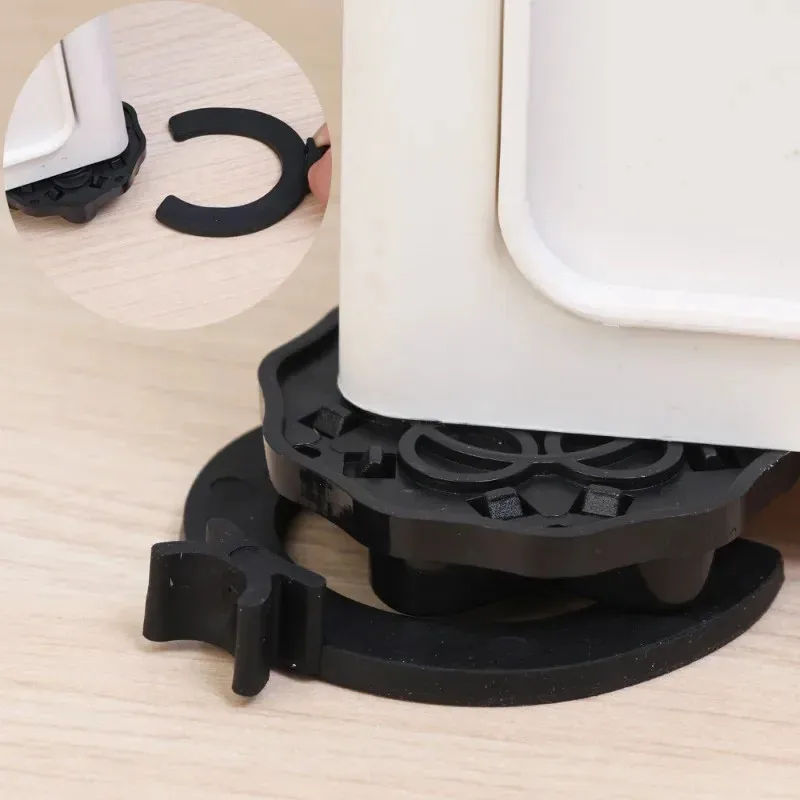 4 قطع عجلات ذاتية اللصق تحمل 5 خرز عالمي 360 درجة ° عجلات دوارة لصناديق تخزين الأجهزة المنزلية #5