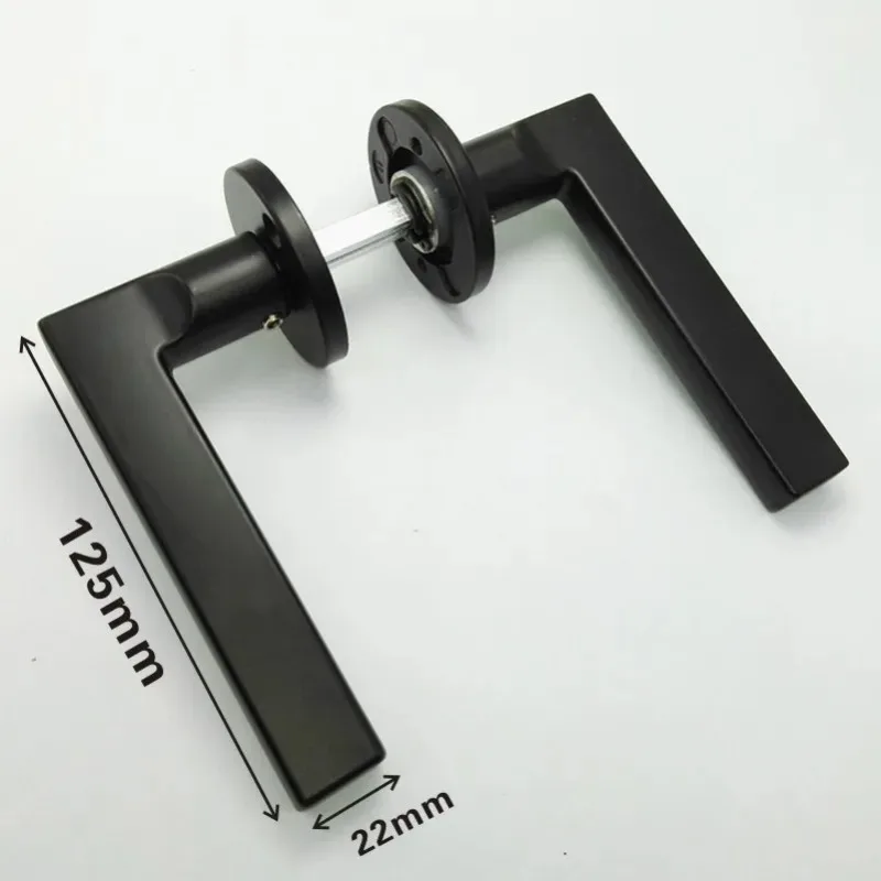 Black Keyless Right‑Angle Interior Door Handle, No Key Required Indoor Room Door Lever Hardware Replacement ****