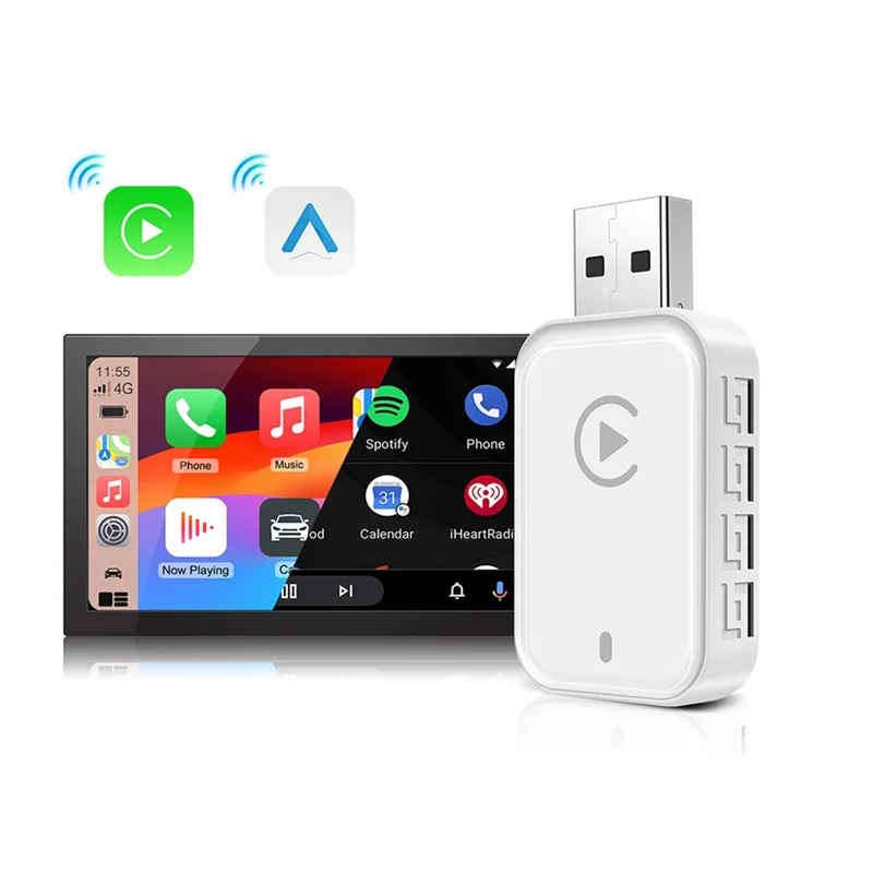 M93K-2In1 inalámbrico Carplay Android Auto Box cableado a Dongle inalámbrico conexión automática Adapte inalámbrico Carplay Box