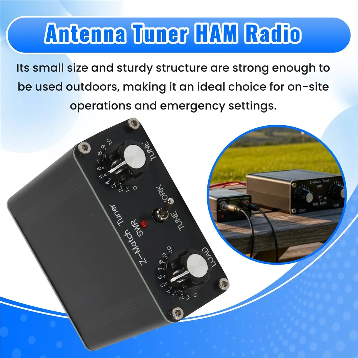Dynamic QRP Z-Match Manual Antenna Tuner 5W 3-28 MHz HAM Tuner