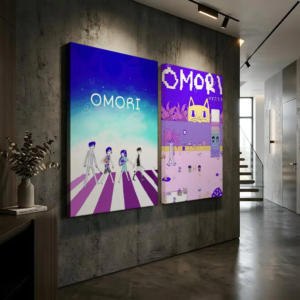 Hot Game O-Omori Framed Wall Painting Canvas Wall Art Inner Frame Waterproof Home Decor For Living Room