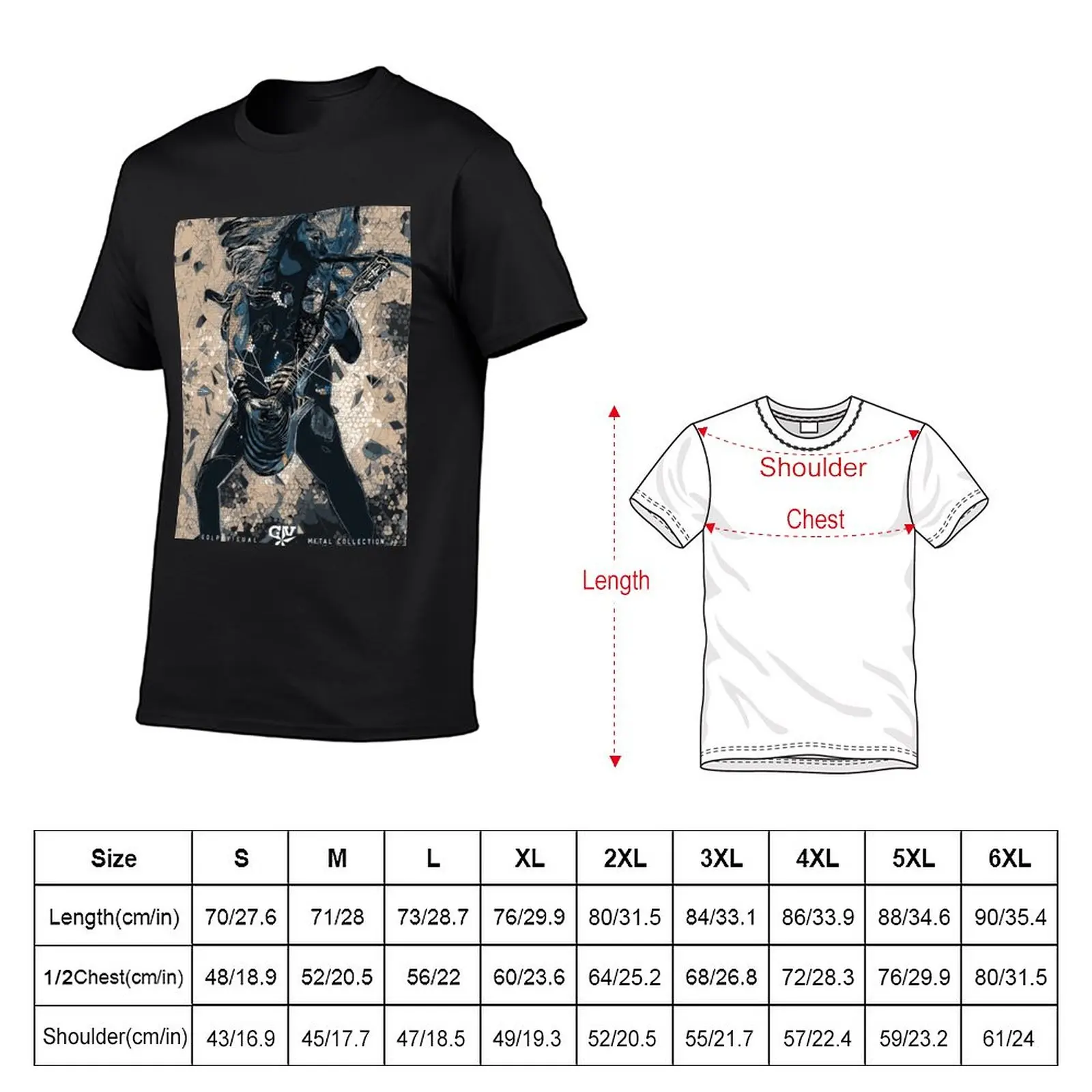 Zakk Wylde GOLPEVISUAL Metal Collection T-Shirt custom t shirts Short sleeve tee funny t shirt men t shirts