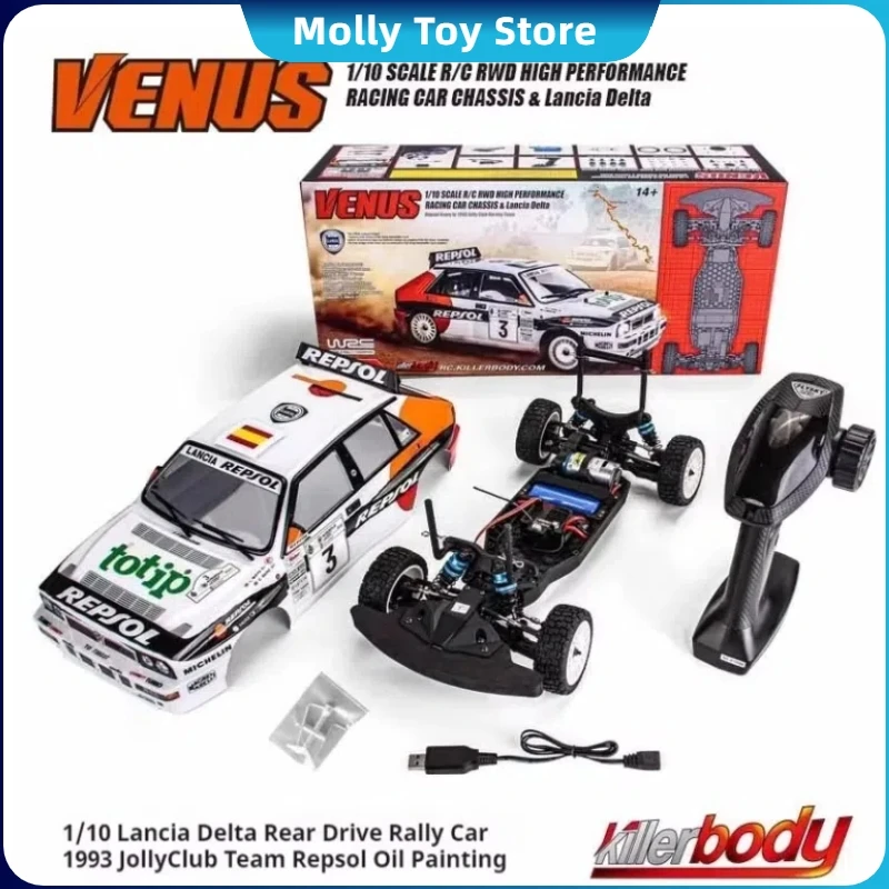 Killerbody VENUS 1/10 RC Car 4WD Off-Road Vehicle Rear-Wheel Drive Racing Car Chassis And Pc Beautiful Car Shell Car Model Toy