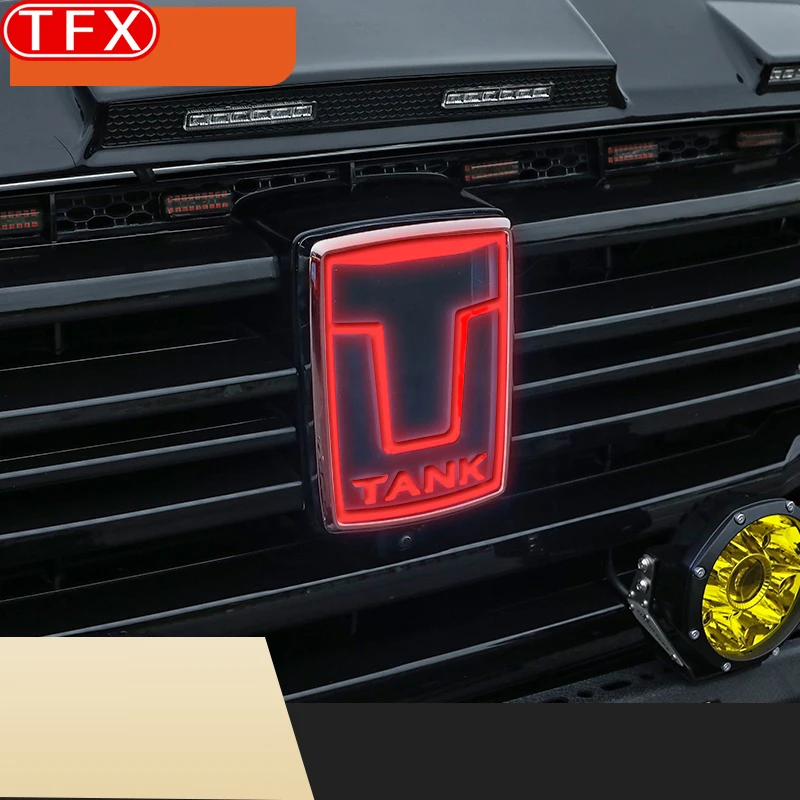 For GWM Tank 500 Great Wall 2022-2024 Car Styling Front Grille Logo LED Light Retrofit Light LED Auto Modification Accessories