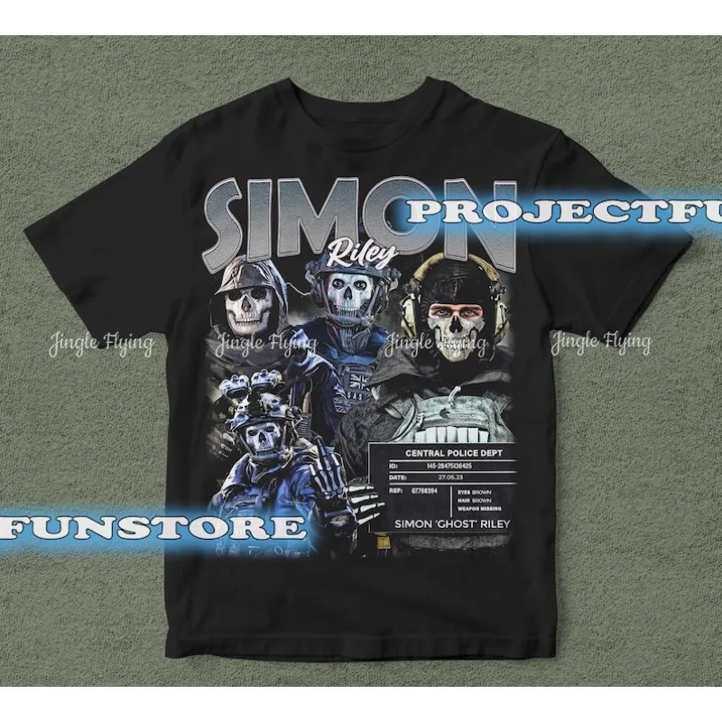 Футболка в стиле ретро 90-х Ghost Simon Riley Game Fan, подарок для женщин и мужчин, футболка унисекс