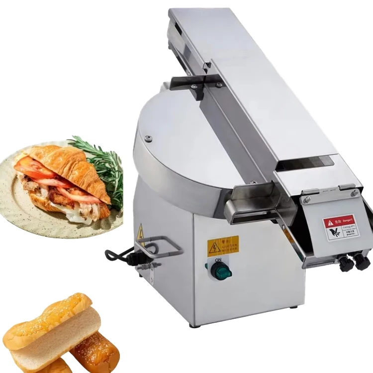 

New Condition Hamburger Cake Cutter Hot Dog Slicer Bread Slicer Machine for Restaurant Manufacturing Plant Retail Bakery Use