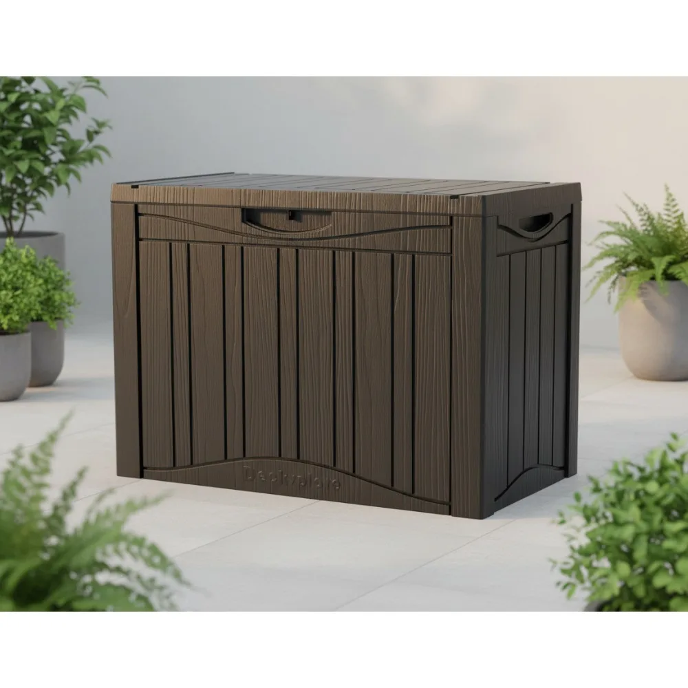 

45 Gallon Waterproof Outdoor Storage Box with Lock - All-Weather Deck Box for Patio, Pool & Garden Accessories