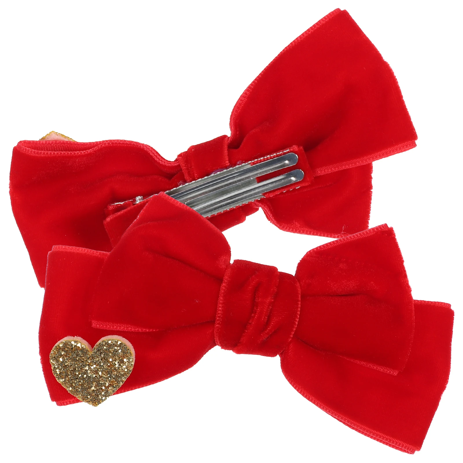 

2 Pcs Christmas Bow Hairpin Toddler Girls Accessories Barrettes Clip