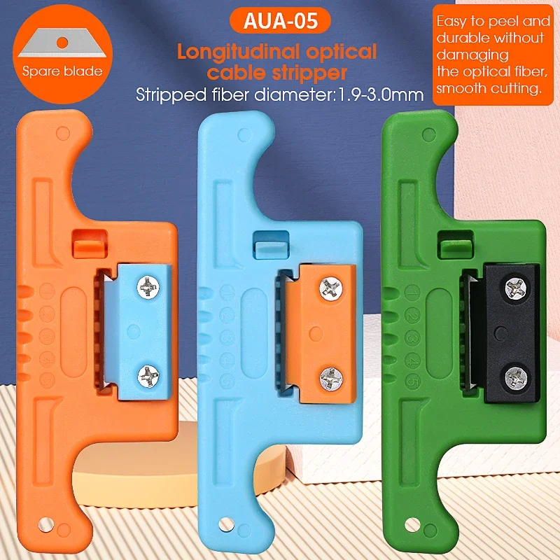 

AUA-05 FTTH Optical Fiber Stripper 1.9-3.0mm MAST-5 Access Tool MSAT-5 Loose Buffer Tube Stripper Longitudinal Cable Stripping