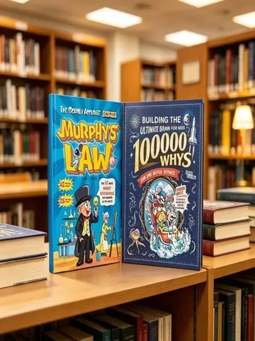 1/2 Kitap Seti Murphy Yasası ve 100000 Neden Çocuklar Bilim Mizahı Eğitici Hikaye Kitapları İngilizce Erken Okuma Çocuklar için Hediyeler