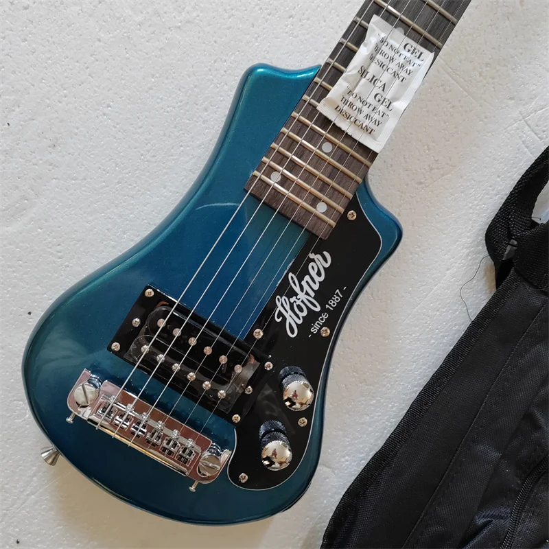 Electric Guitar with Metallic Blue Paint, Portable, 6-string, Variety of Colors, Available, Free Shipping, In Stock