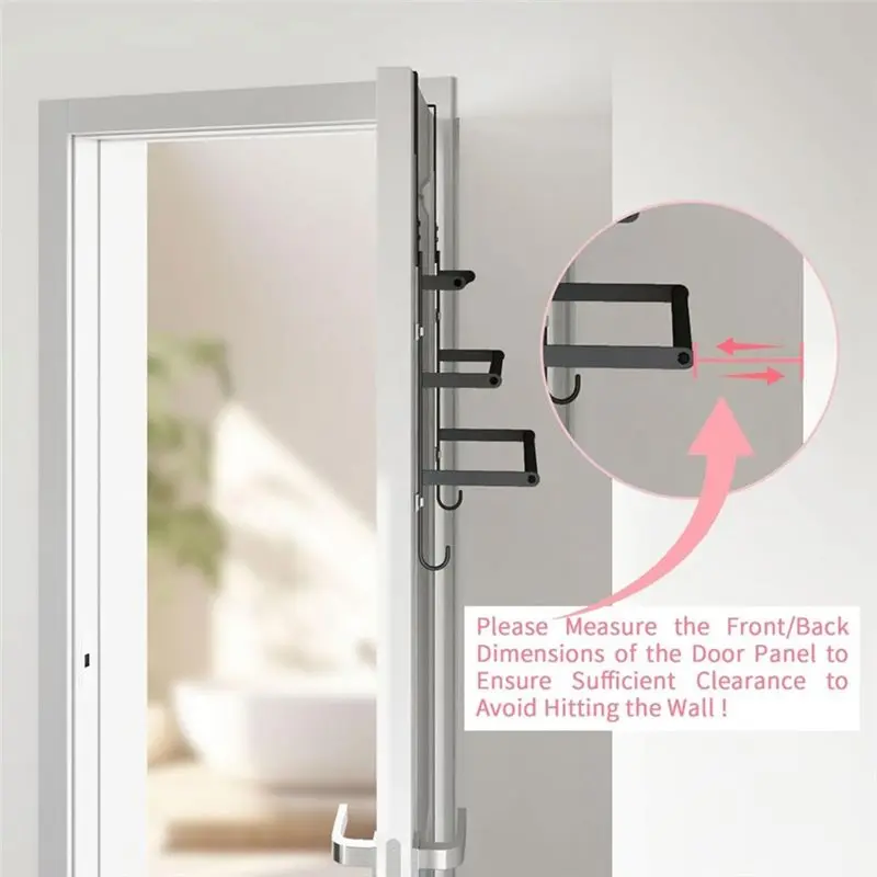 WORTHOWN-Over The Door Towel Rack Towel Rack With Hooks For Door Hanging