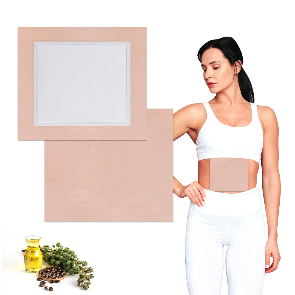 

Castor Oil Pack Set Pad Disposable Castor Oil Wrap wash-Free Self-Adhesive Castoroil Pack Wrap Patche for Liver Muscles Kidney