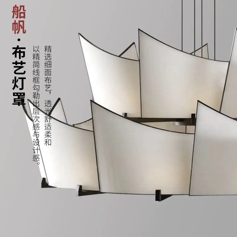 أسود أبيض زن على غرار الكلاسيكية الصينية قلادة ضوء مصباح السقف الرئيسي لغرفة المعيشة، غرفة الطعام غرفة خاصة صندوق المطعم