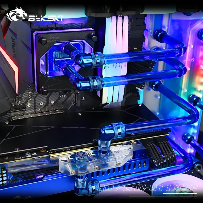 BYKSKI RGV-LAN-O11XL-P 아크릴 탱크 LIANLI O11 다이내믹 XL 컴퓨터 케이스용 / 콤보 DDC 펌프 냉각수 분배판
