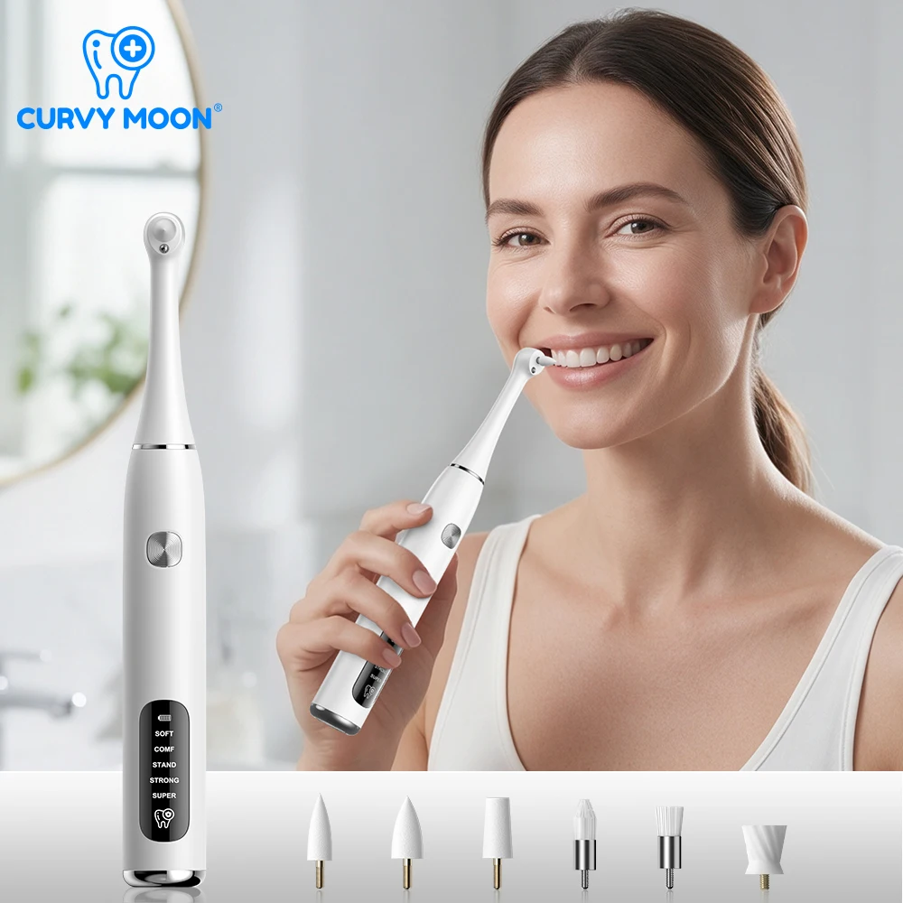 Electric Household Tooth Polisher Teeth Whitening Toothbrush Cleaner 6 Types Replacement Heads Dental Tartar Plaque Remover Tool