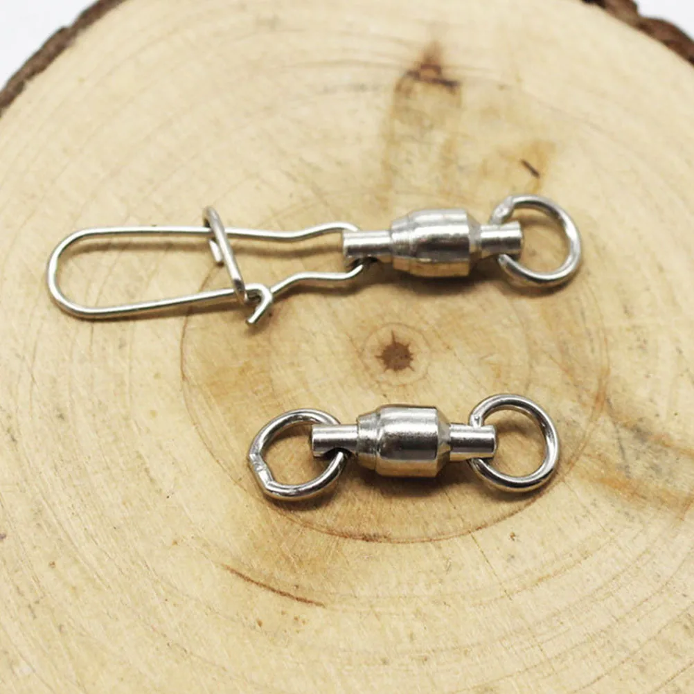 

20pcs High Strength Snap Swivel Durable Stainless Steel Round Clasp Fishing Accessories Rolling Barrel Tackle Saltwater Outdoor