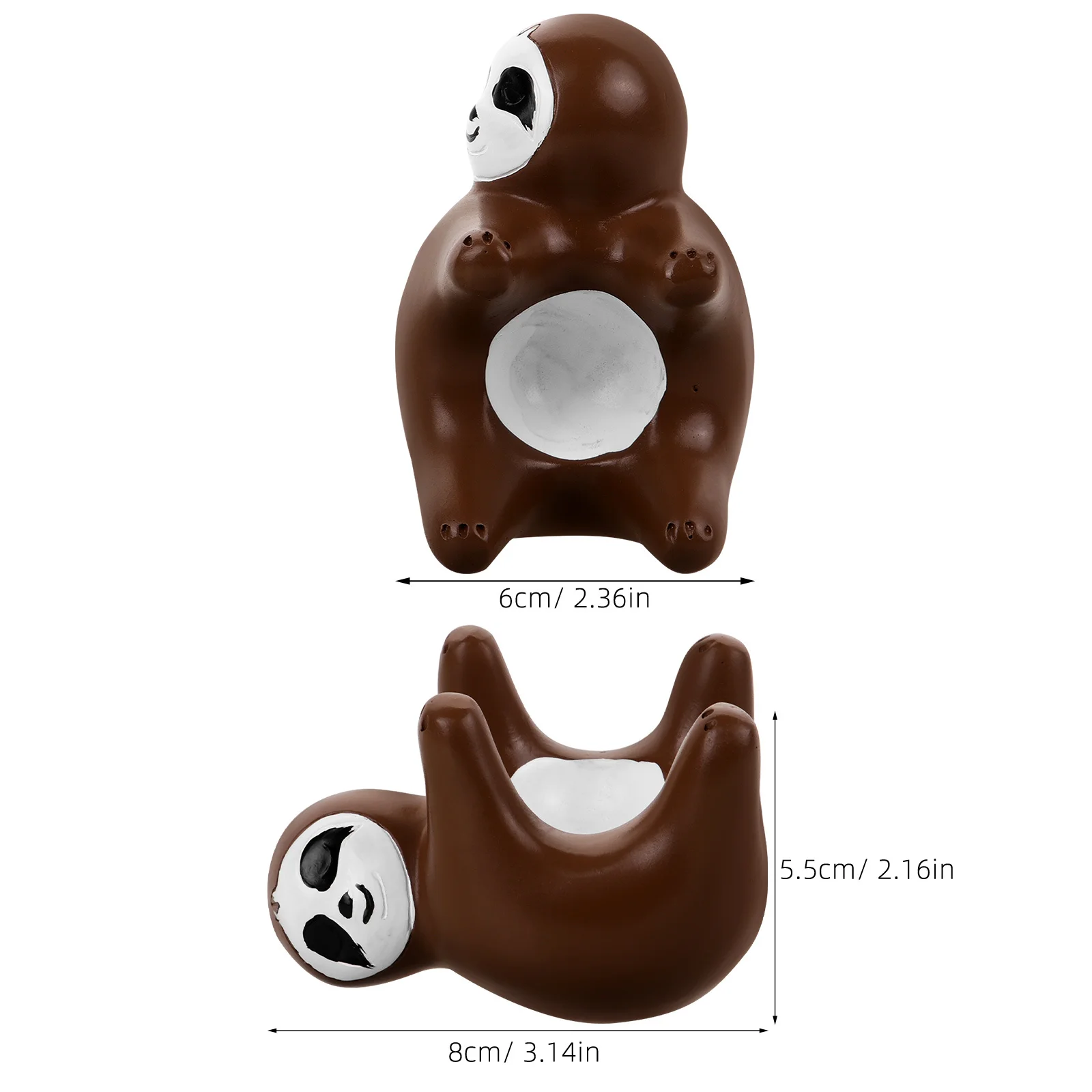 حامل حلقة الكسل منظم مجوهرات السيراميك على شكل حيوان حامل تخزين سطح المكتب للخواتم والقلائد والأساور المدمجة