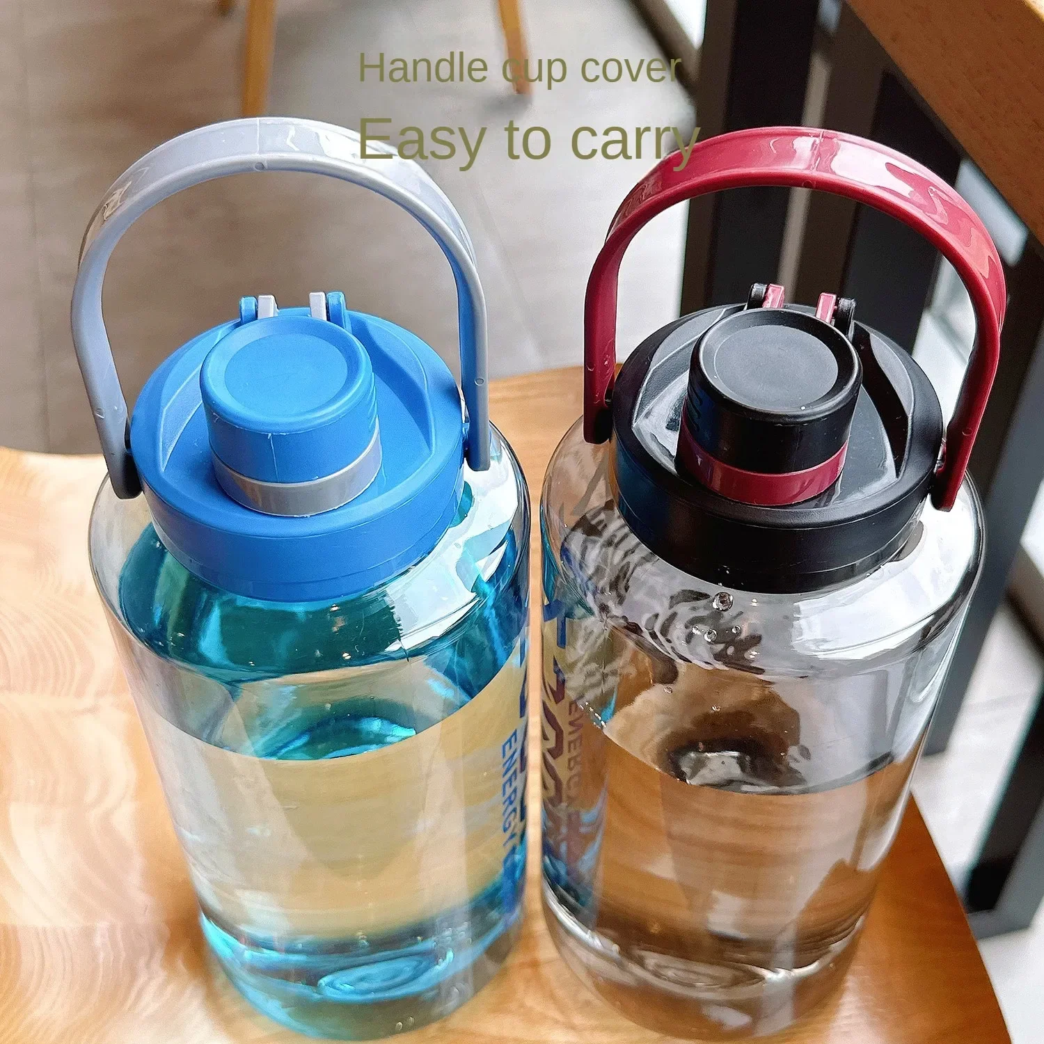 1500ml-2000ml Large Capacity Plastic Water Bottle Outdoor Women'S And Men'S Sports And Fitness  Belt Handle Summer Explosion-Pro - view 5