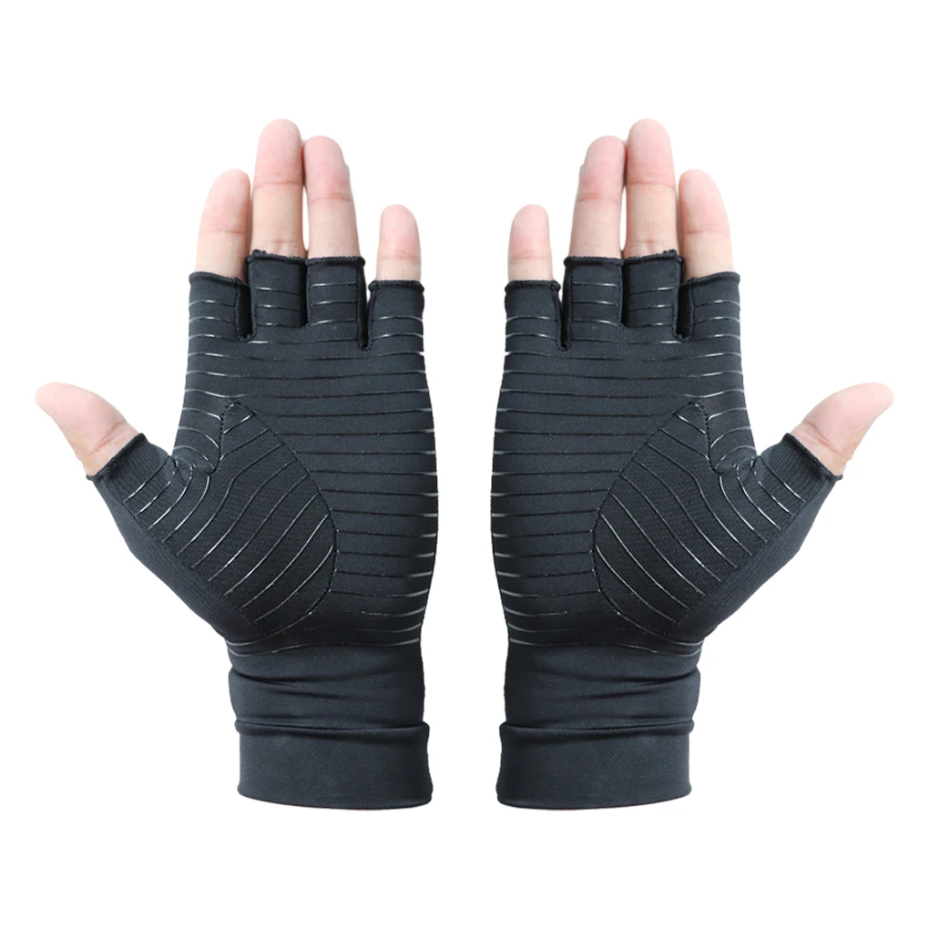 1 Pair Sports Protective Gloves Anti-Skid Daily Use Elastic Half Finger Gloves Anti-Sweat Outdoor Sports Cycling Gloves