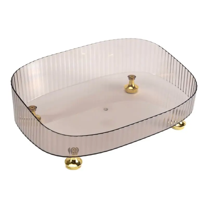 AEE6-Makeup Perfume Organiser Key Storage Ornaments Decorative Dresser Tray, Countertop Organizer Tray For Cosmetics,B Durable