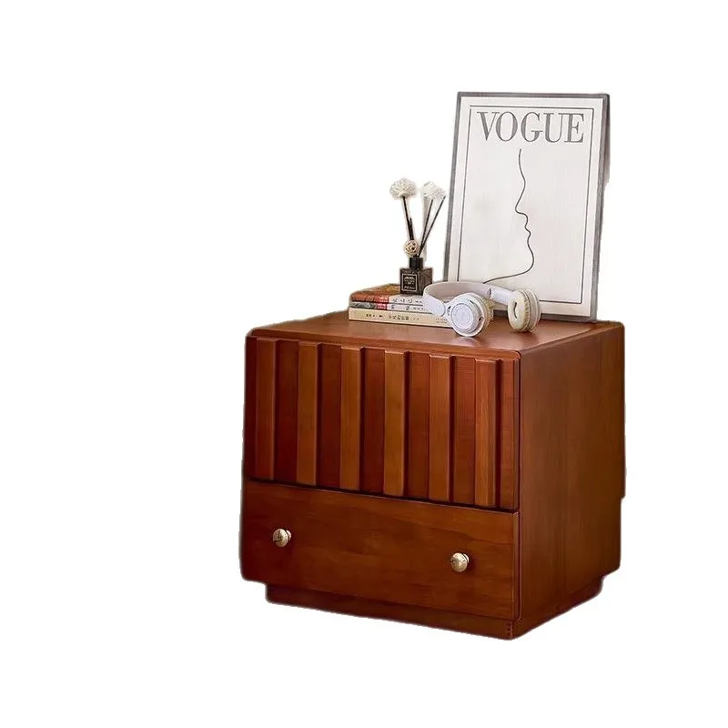 

Retro solid wood bookcase combination small apartment living room side cabinet module bedside storage cabinet