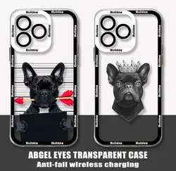 Pug Dog French Bulldog Phone Case For iPhone 15 14 13 12 Mini 11 Pro Max X XR XS 8 SE 2020 Plus Soft Silicone Transparent Cover