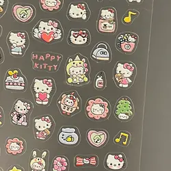 Sanrio Cartoon Cute Cross-dressing Hello Kitty Handbag Sticker Nail Sticker Water Cup Mobile Phone Decal Decoration Gift