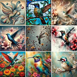 Bird Flowers Hummingbird Paint By Numbers 40x50 Craft Kit For Adults Room Decoration Personalized Gift Ideas Wholesale 2024 HOT