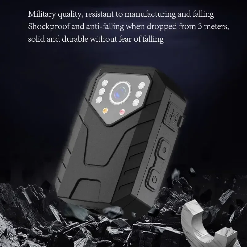 1080P HD 2 Inch IPS Touch Screen Night Vision Video Recorder Security Guard Police Body Mini Cam Mini Portable Dynamic Camera