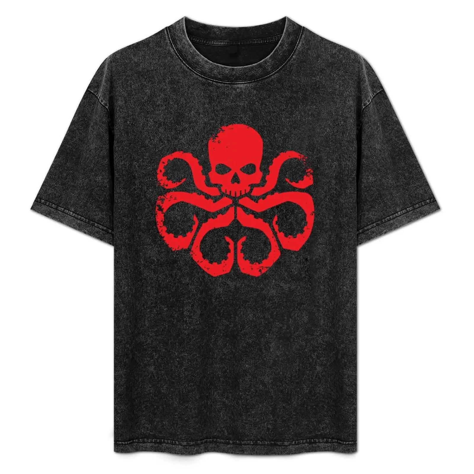 

HYDRA Badge - Red T-Shirt All Match Basic Short Sleeve Top