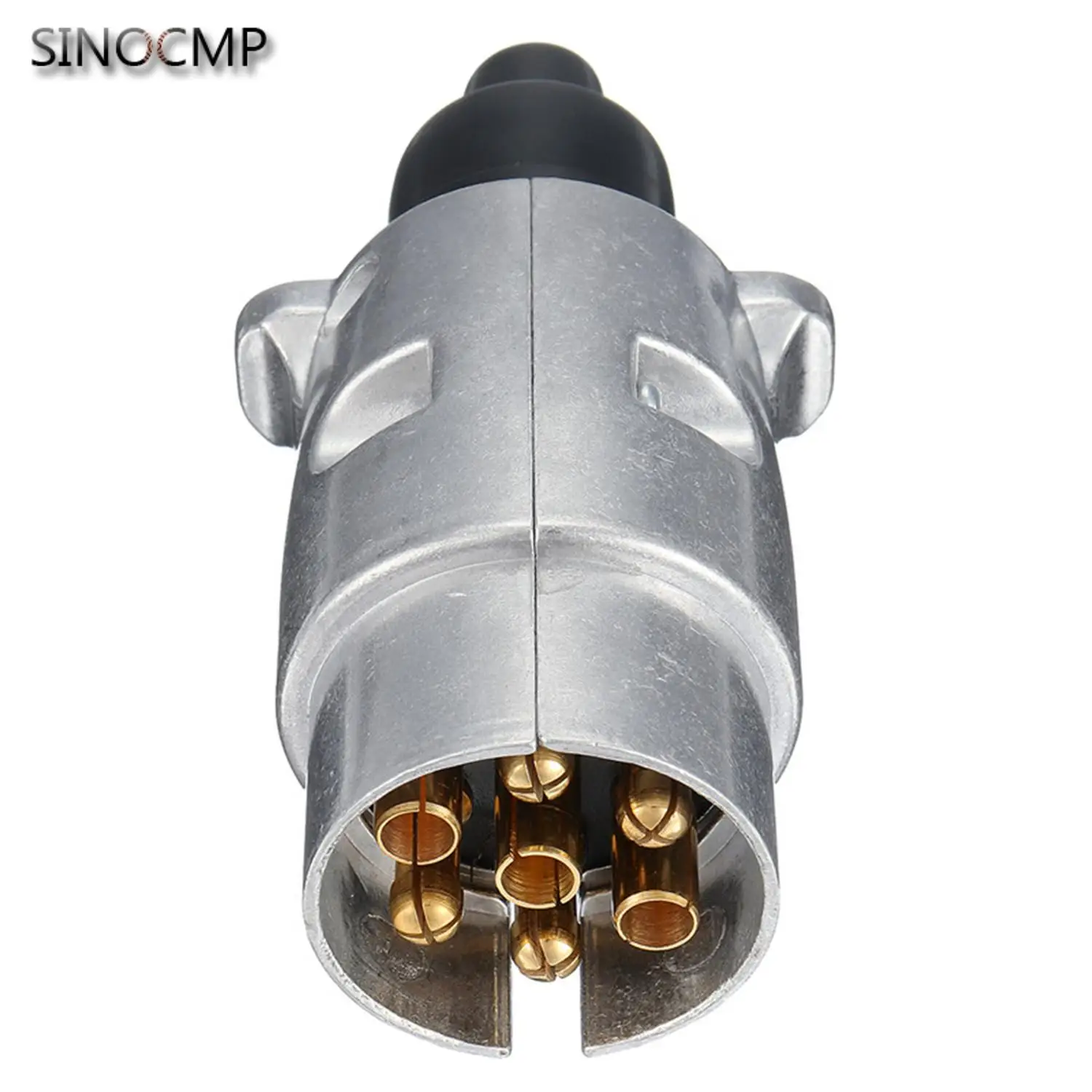 

7 Pin Aluminium Alloy Plug Trailer Truck Towing Electrics 12V Connector Plug Socket Waterproof Plugs Socket Adapter Protect