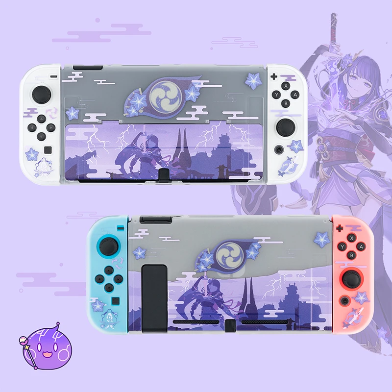 

Purple Anime Switch Oled Case NS Switch Game Host Console Hard PC Cover Protection Case For Nintendo Switch Accessories