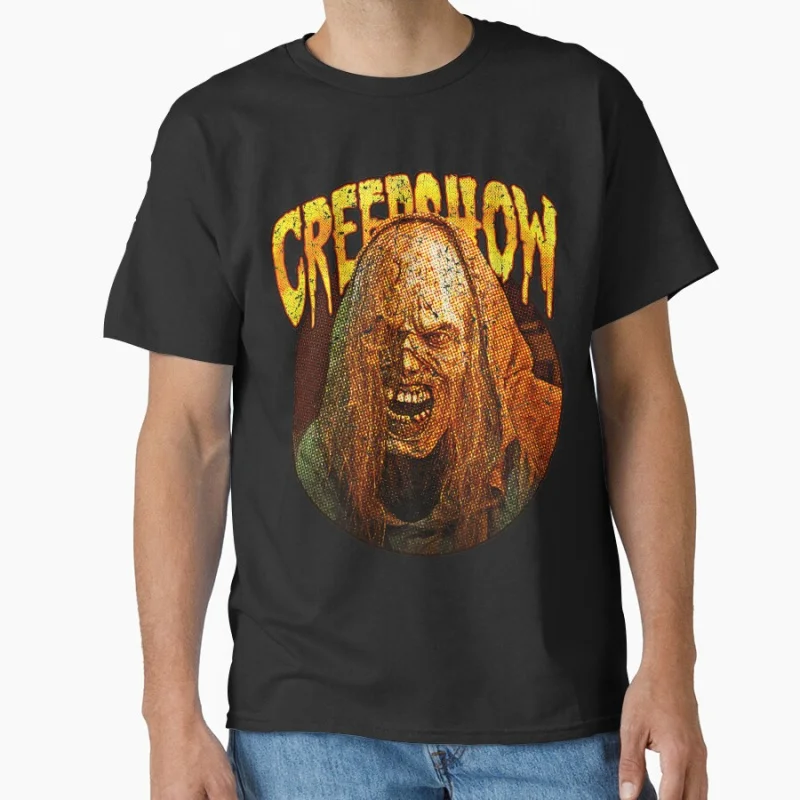 

Creepshow 80s vintage B movie retro tv shows Horror zombies Scary halloween gift T-shirt for fans Large size Tops S-6xl