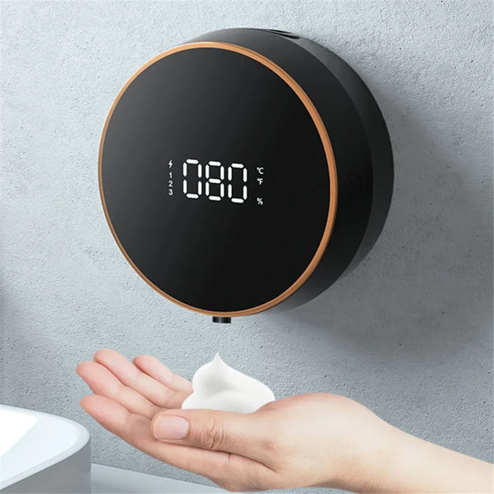 

Automatic Soap Dispenser USB Charge Smart Infrared Sensor Foam Machine LED Screen Wall-mounted Auto Induction Liquid Dispenser