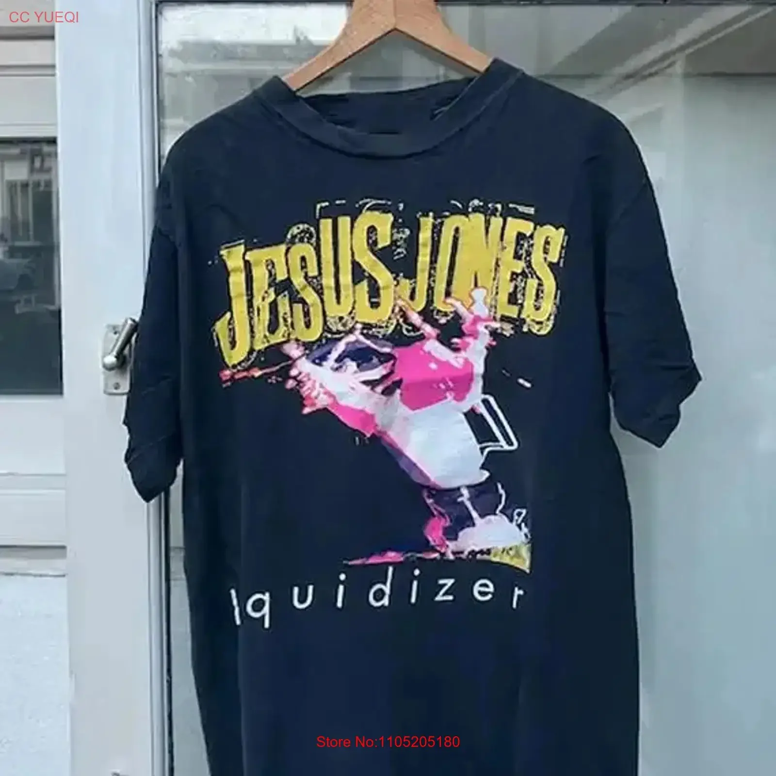Jesus Jones Liquidizer 1989 T Shirt Full Size S 5XL vintage Washed Stylish Soft designer clothes streetwear Slightly fashion
