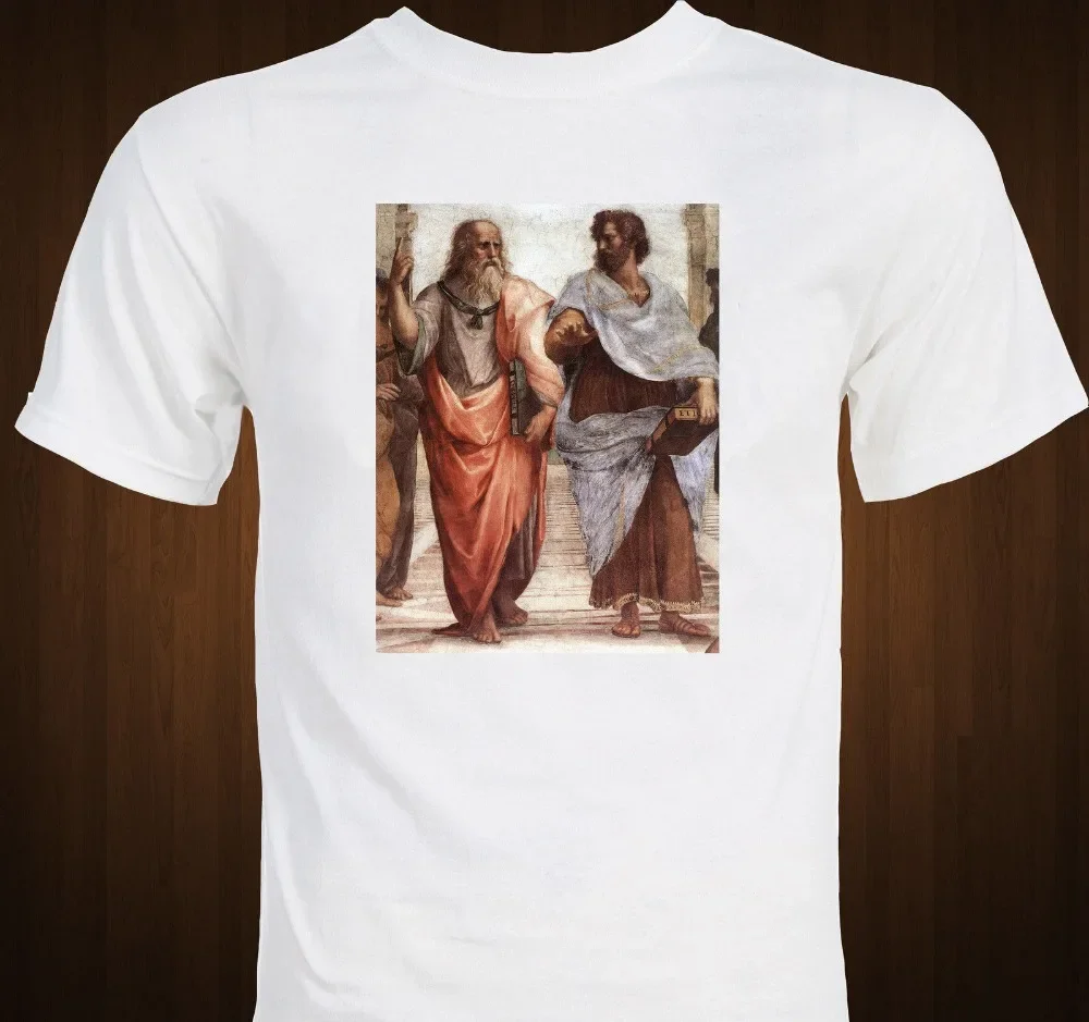 Summer Men Casual Fashion Plato And Aristotle Rafael's 