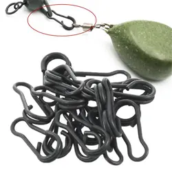 Stainless Steel Fishing Connector Fast Lock Clips Snap Pin Bearing Rolling Swivel Fishing Hook Accessories Tackle 30Pcs