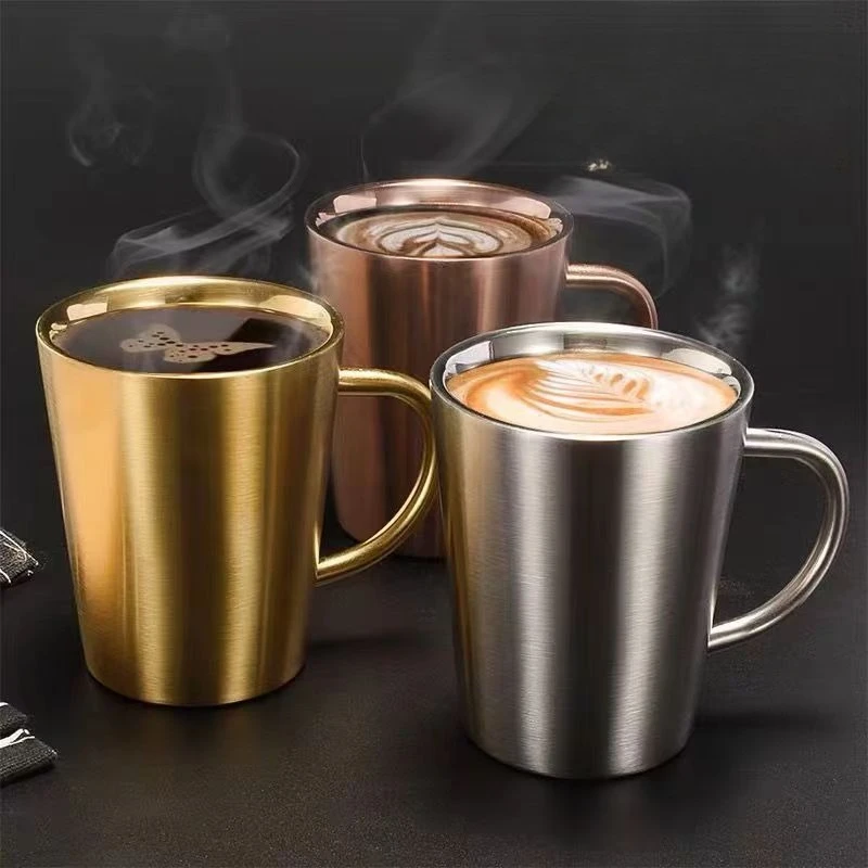 

Thickened Insulated Water Cup 304 Stainless Steel Coffee Beer Mug Thermos for Home Outdoor Camping and Travel Use 300/350ML