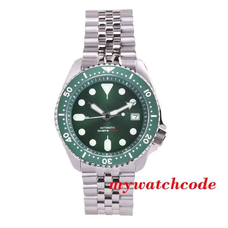 Tandorio nurkowanie SKX Mod zegarek mechaniczny dla mężczyzn luksusowy zegarek ze stali nierdzewnej nh35a 120 kliknięć Bezel prezydent bransoletka