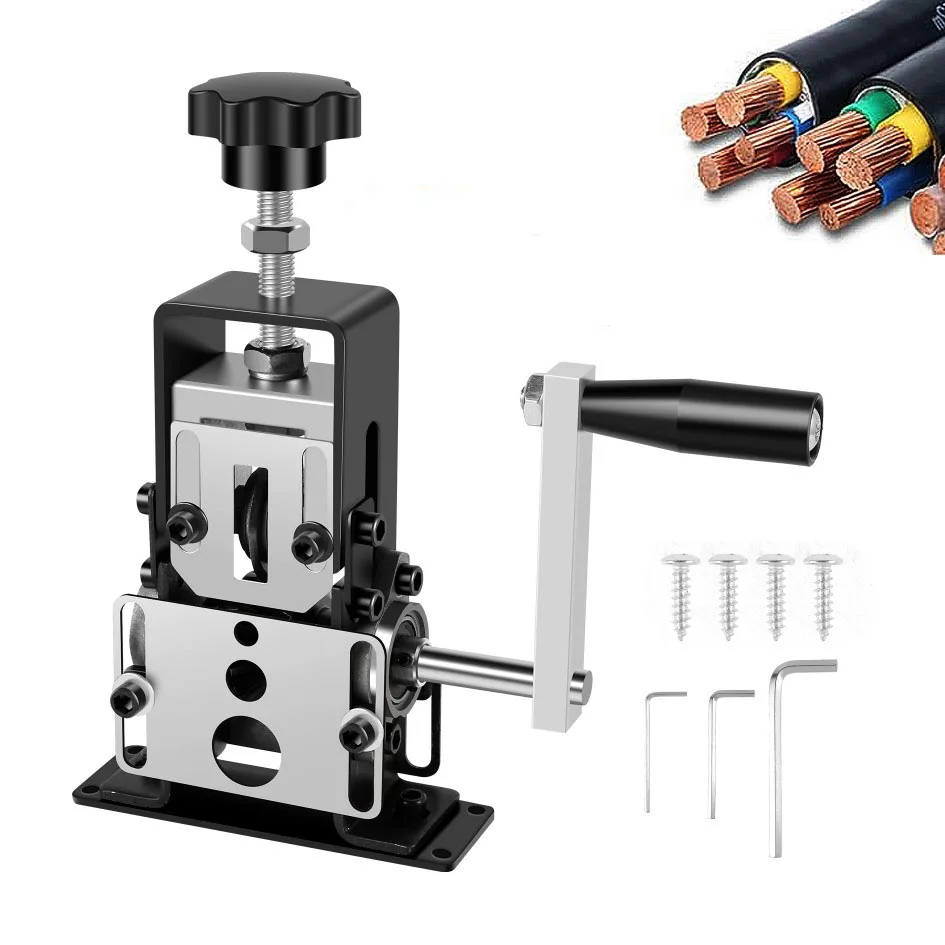 

Portable Wire Stripper Manual/Drill Powered Copper Scrap Wire Peeler Tool for Home Improvement And DIY Projects