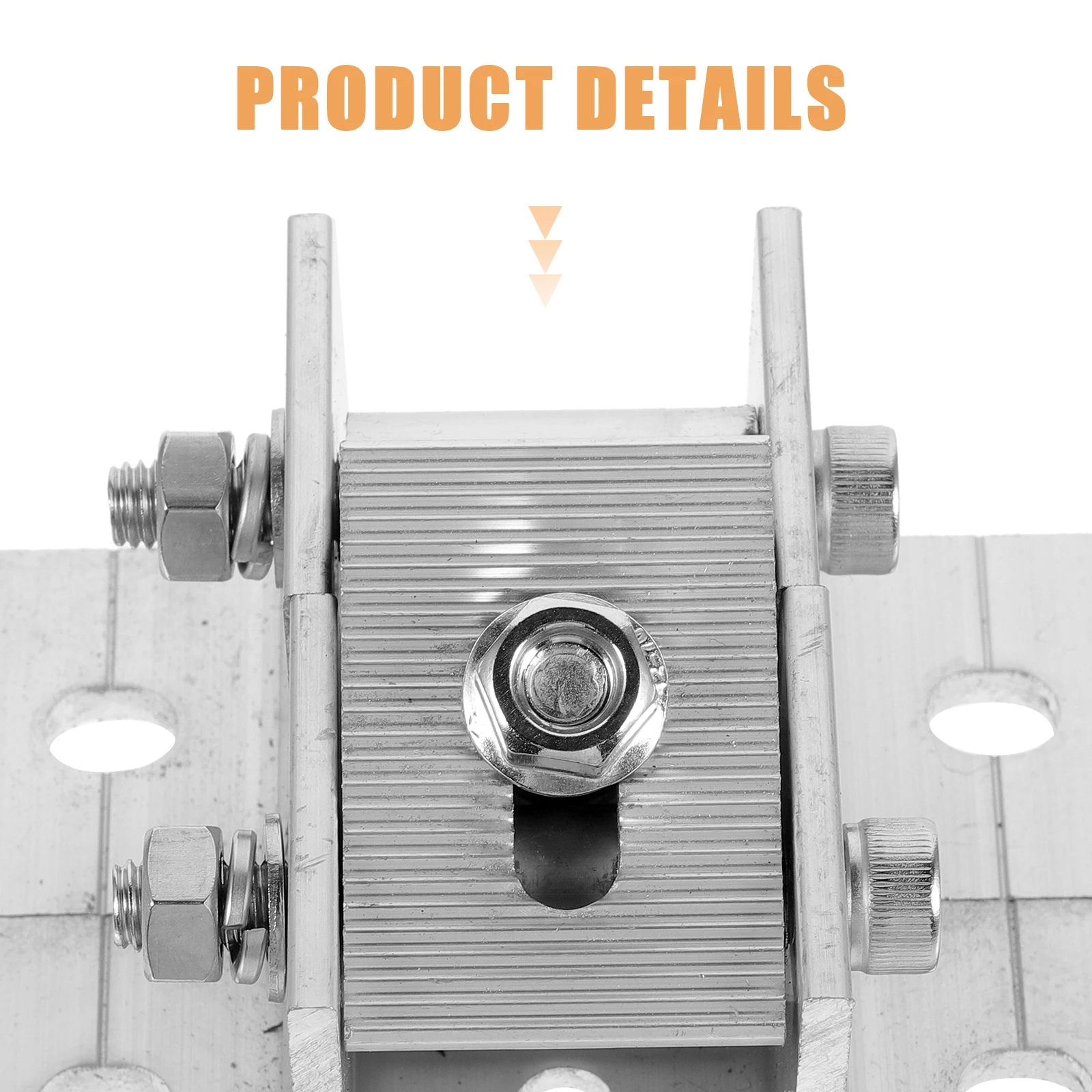 

4pcs Solar Panel Adjustable Bracket Aluminum Alloy Rust Resistant Durable Mounting Stand Holder Clips End Clamp Fixed Foot Wood