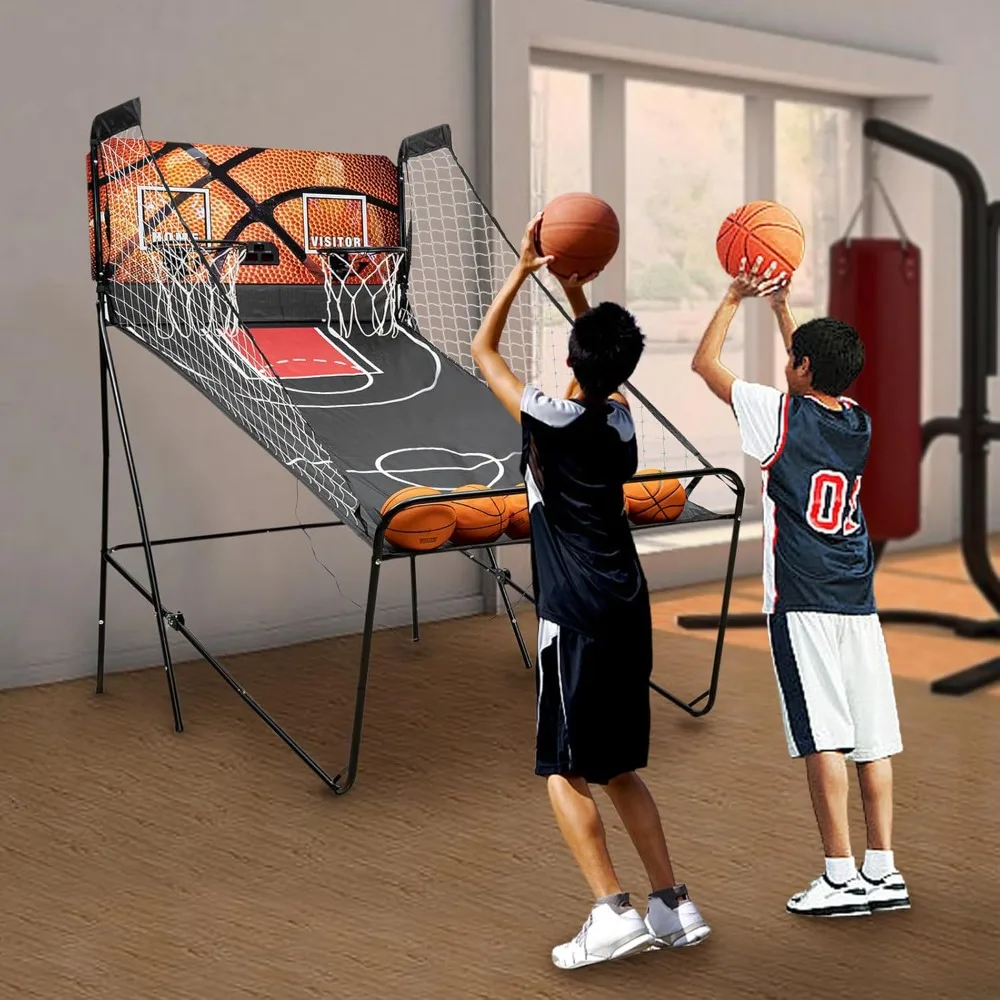 

Basketball Fun with Led Electronic Scorer and Timer 8 Game Modes Easy Folding for Storage for InHomes Game ShoppingMall Outdoors