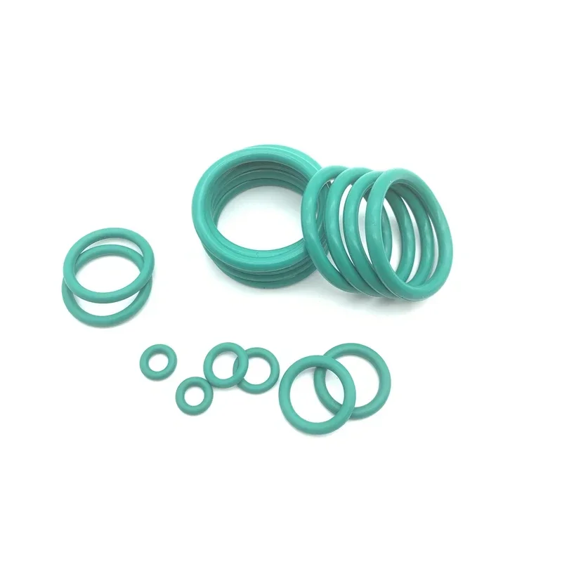 FKM Green O Rings CS 1.5/1.8/1.9/2.4/3.1mm Acid-Base High Temperature Oil Resistance Seal Gaskets Multi-Size Maintenance Box Set