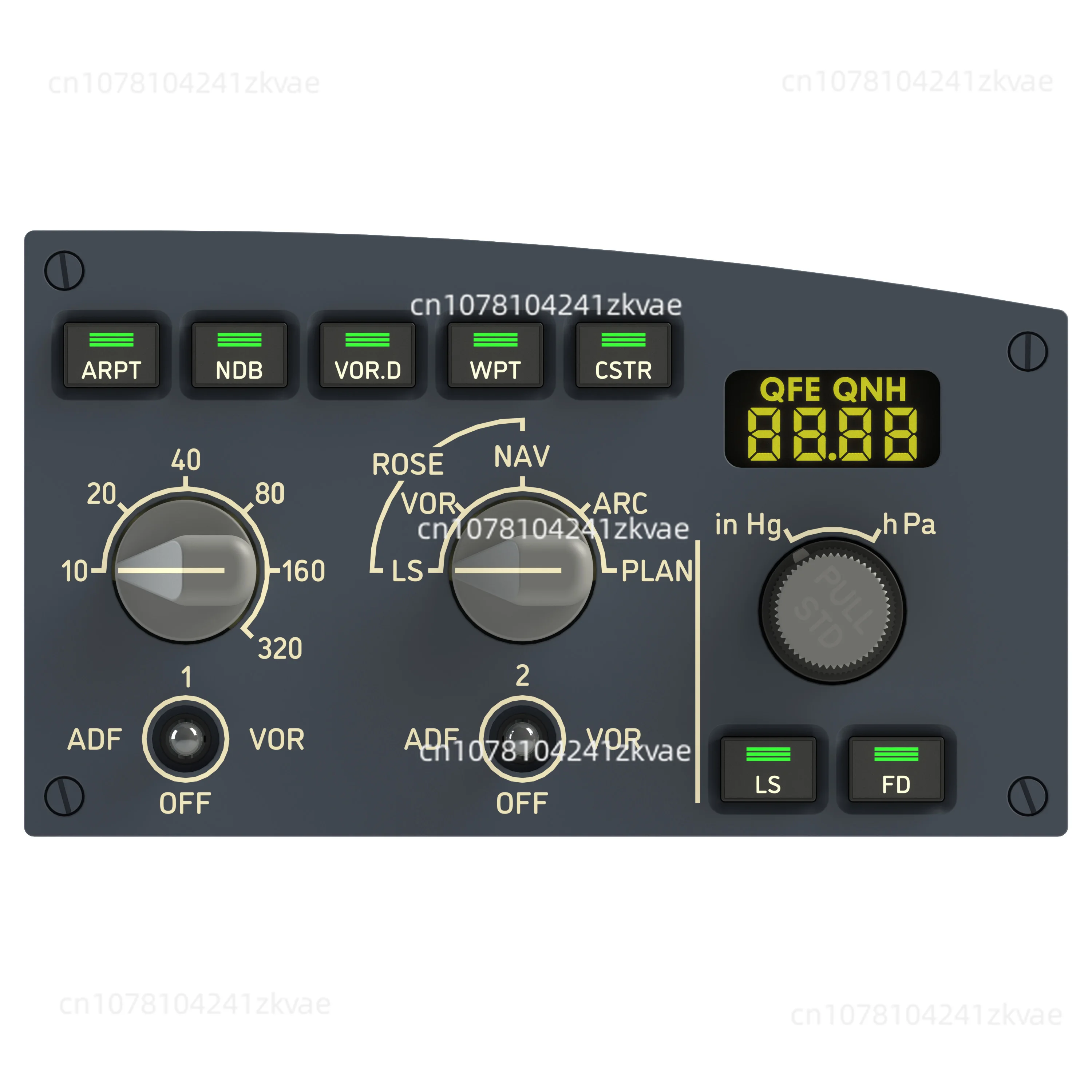 Fenix320 Airbus FCU Autopilot Panel Simulates Flight 2020 Xp P3d