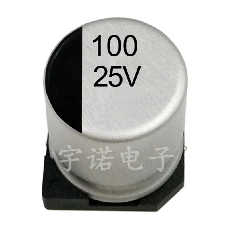 

10pcs/lot 25v 100uf SMD Aluminum Electrolytic Capacitors Size 6.3*7.7 100uf 25v Size：6.3x7.7（MM）