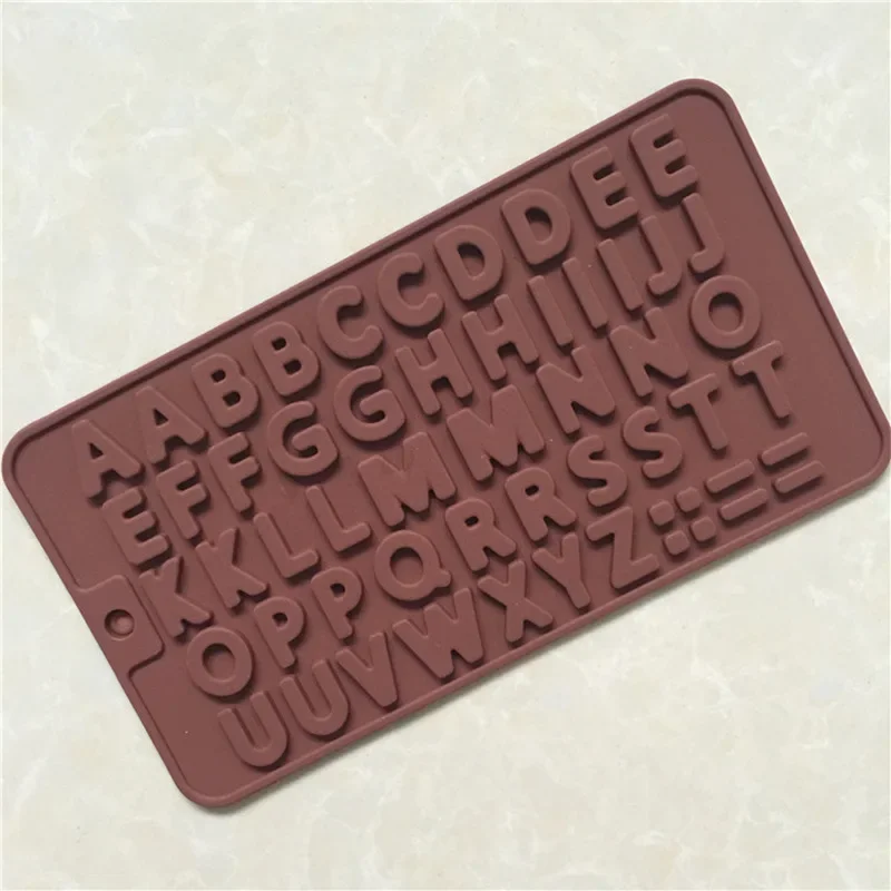 English Letter Silicone Mold Cupcake Jelly Candy Fondant Cake Decoration Baking Tool Chocolate Moulds Bakeware Cake Tools